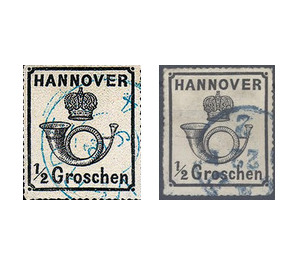 Posthorn - Germany / Old German States / Hannover 1864 Set