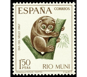 Potto (Perodicticus potto) - Central Africa / Equatorial Guinea  / Rio Muni 1967 - 1.50