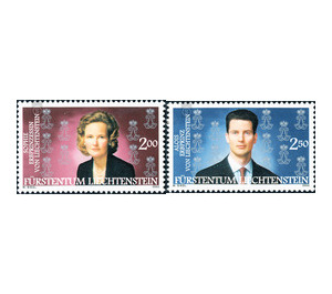 Prince and princess  - Liechtenstein 2002 Set