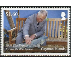 Prince Charles with Peter the Blue Iguana - Caribbean / Cayman Islands 2020 - 1.60
