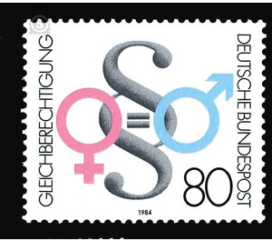 Principles of Democracy (4): Equal rights of men and women  - Germany / Federal Republic of Germany 1984 - 80 Pfennig