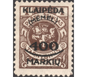 Print I on official stamp - Germany / Old German States / Memel Territory 1923 - 400