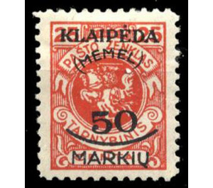 Print I on officiel stamp - Germany / Old German States / Memel Territory 1923 - 50