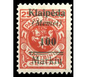 Print II on officiel stamp - Germany / Old German States / Memel Territory 1923 - 100