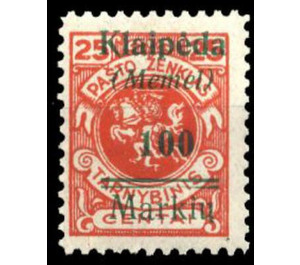 Print II on officiel stamp - Germany / Old German States / Memel Territory 1923 - 100