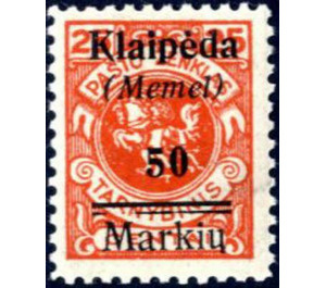 Print II on officiel stamp - Germany / Old German States / Memel Territory 1923 - 50