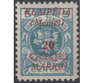 Print III on officiel stamp - Germany / Old German States / Memel Territory 1923 - 20