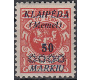 Print III on officiel stamp - Germany / Old German States / Memel Territory 1923 - 50