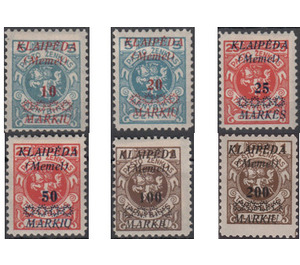 Print III on officiel stamp - Germany / Old German States / Memel Territory 1923 Set