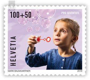 Pro Juventute - Series "Carefree childhood" - Soap bubbles  - Switzerland 2018 - 100 Rappen
