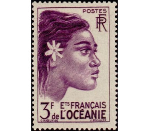 Profile vahiné - Polynesia / French Oceania 1948 - 3