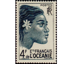 Profile vahiné - Polynesia / French Oceania 1948 - 4