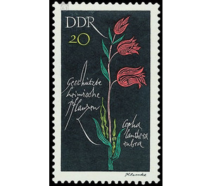 Protected native plants  - Germany / German Democratic Republic 1966 - 20 Pfennig