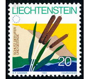 Protects the shore landscape  - Liechtenstein 1983 - 20 Rappen