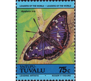 Purple Emperor (Apatura iris) - Polynesia / Tuvalu, Vaitupu 1985