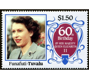 Queen Elizabeth II - Polynesia / Tuvalu, Funafuti 1986