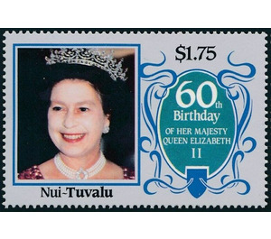 Queen Elizabeth II - Polynesia / Tuvalu, Nui 1986