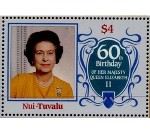 Queen Elizabeth II - Polynesia / Tuvalu, Nui 1986