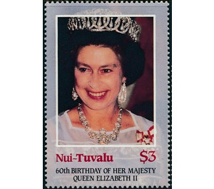 Queen Elizabeth II - Polynesia / Tuvalu, Nui 1986