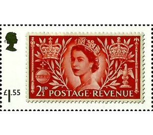 Queen Elizabeth II stamp of 1953 - United Kingdom 2019 - 1.55