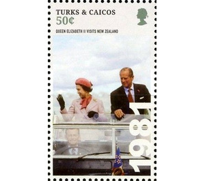 Queen Elizabeth II visits New Zealand (1981) - Caribbean / Turks and Caicos Islands 2015 - 50
