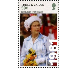 Queen Elizabeth II visits Sri Lanka (1981) - Caribbean / Turks and Caicos Islands 2015 - 50