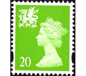 Queen Elizabeth II - Wales - Machin Portrait - United Kingdom / Wales Regional Issues 1998 - 20