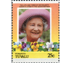 Queen Elizabeth Then Queen Mother - Polynesia / Tuvalu, Funafuti 1985