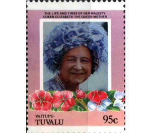 Queen Elizabeth Then Queen Mother - Polynesia / Tuvalu, Vaitupu 1985