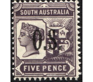 Queen Victoria overprinted by O.S. - South Australia 1901