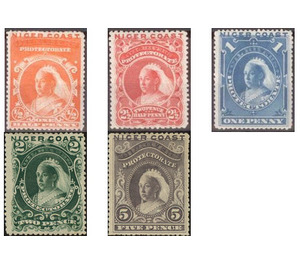Queen Victoria - West Africa / Niger Coast Protectorate 1893 Set