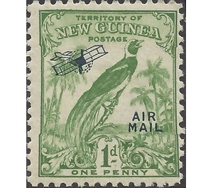 Raggiana Bird-of-paradise (Paradisaea raggiana) overprinted - Melanesia / New Guinea 1932 - 1