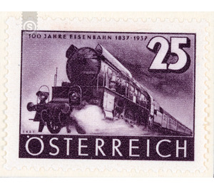 railroad  - Austria / I. Republic of Austria 1937 - 25 Groschen