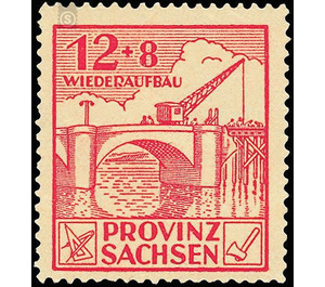 reconstruction  - Germany / Sovj. occupation zones / Province of Saxony 1946 - 12 Pfennig