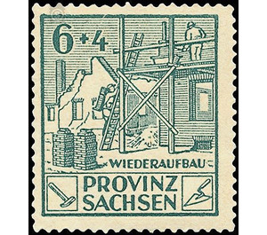 reconstruction  - Germany / Sovj. occupation zones / Province of Saxony 1946 - 6 Pfennig
