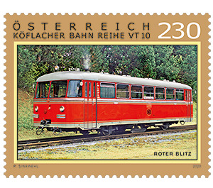 Red lightning - Graz-Köflacher Bahn series VT 9 - Austria / II. Republic of Austria 2020 - 230 Euro Cent