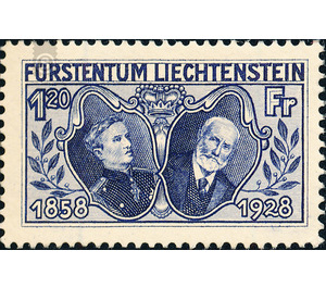 Regierungsjubiläum  - Liechtenstein 1928 - 120 Rappen