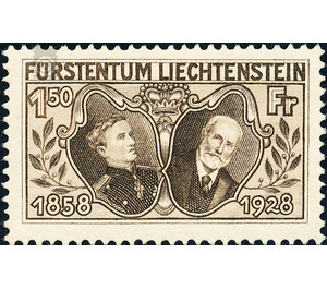 Regierungsjubiläum  - Liechtenstein 1928 - 150 Rappen