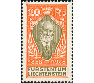 Regierungsjubiläum  - Liechtenstein 1928 - 20 Rappen