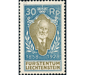 Regierungsjubiläum  - Liechtenstein 1928 - 30 Rappen