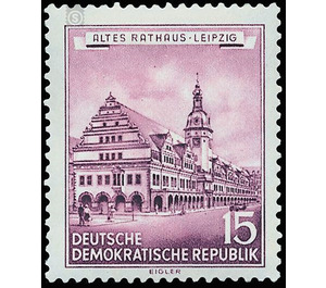 Restored historic buildings  - Germany / German Democratic Republic 1955 - 15 Pfennig