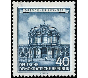 Restored historic buildings  - Germany / German Democratic Republic 1955 - 40 Pfennig