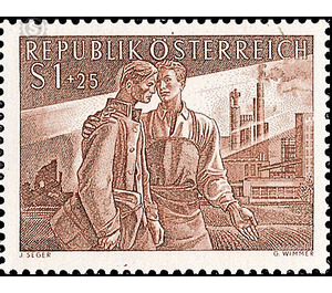 return  - Austria / II. Republic of Austria 1955 - 1 Shilling