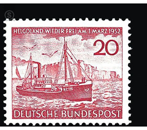 Return of the island Helgoland  - Germany / Federal Republic of Germany 1952 - 20 Pfennig