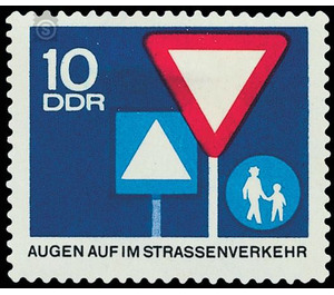 Road safety  - Germany / German Democratic Republic 1966 - 10 Pfennig