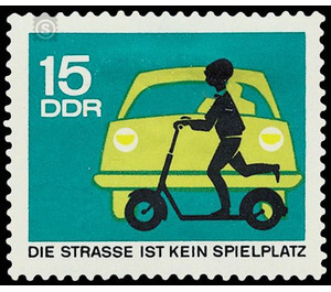 Road safety  - Germany / German Democratic Republic 1966 - 15 Pfennig