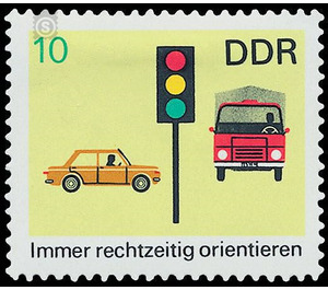 Road safety  - Germany / German Democratic Republic 1969 - 10 Pfennig