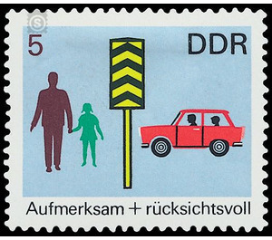 Road safety  - Germany / German Democratic Republic 1969 - 5 Pfennig