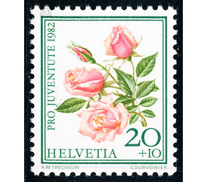 Roses - La belle Portugaise  - Switzerland 1982 - 20 Rappen