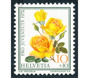 roses  - Switzerland 1972 - 10 Rappen